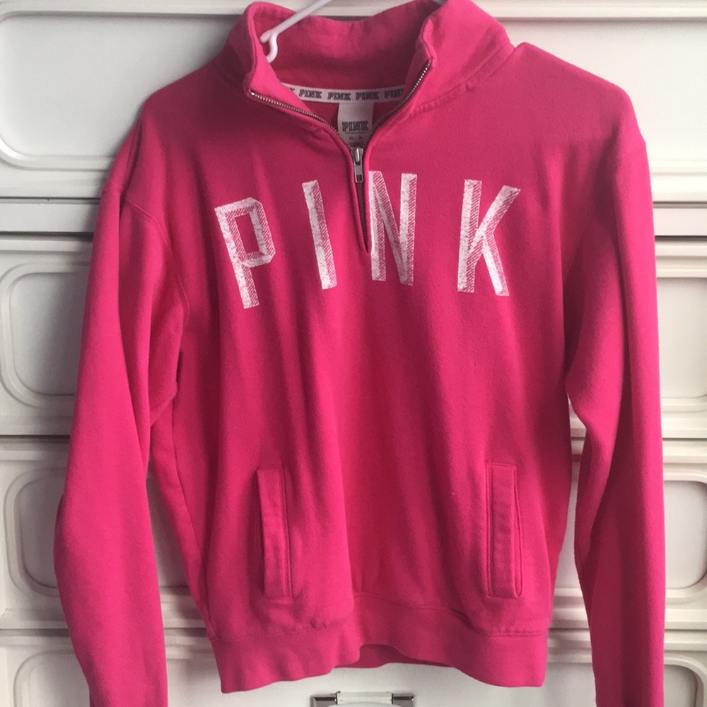 Victoria’s Secret PINK Pink Logo Quarter Zip